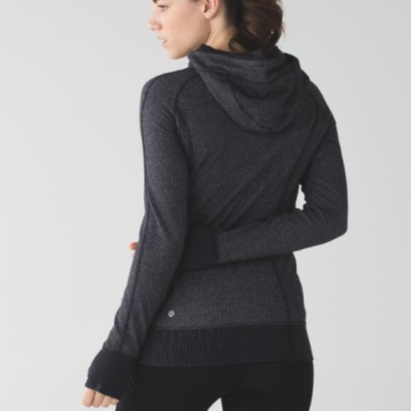 Like New Lululemon Women’s Think Fast Herringbone Hoodie, Size 2 - Picture 3 of 13